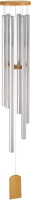 52" Silver Wooden Windchime | GSC Imports