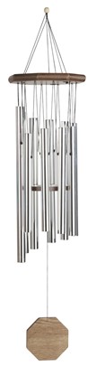 35" Traditional Silver Wooden Windchime | GSC Imports