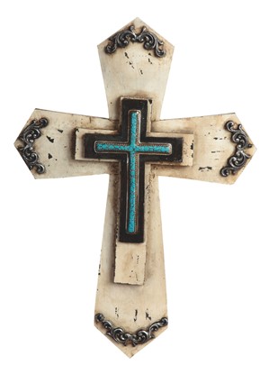 15 3/4" Beige Woodlike Cross | GSC Imports
