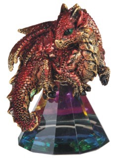Red Dragon on Pyramid Glass | GSC Imports