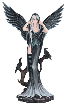 Large-scale Dark Angel Fairy with Black Crows | GSC Imports