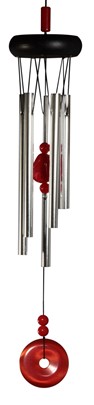 20" Wooden Top Red Agate Gem Chime | GSC Imports