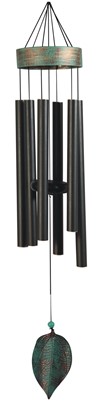 37 1/2" Contemporary Black Metal Chime | GSC Imports