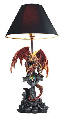 24" Red Dragon Lamp | GSC Imports