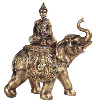 7 3/4" Thai Buddha on Elephant | GSC Imports