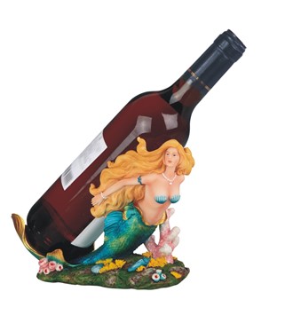 10" Turquoise Mermaid Wine Holder | GSC Imports