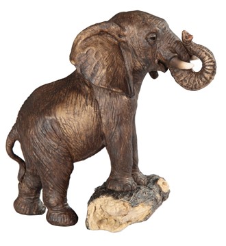 51/2" Elephant on Tree Trunk | GSC Imports
