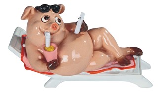 7 1/4" Piggy Sunbathing | GSC Imports
