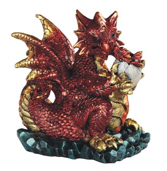 4 3/4" Red Dragon Holds Egg | GSC Imports