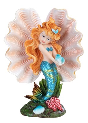 6 3/4" Blue Mermaid in Shell | GSC Imports