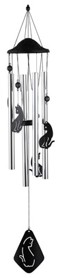 34" Cat Chandelier Silhouette Chime | GSC Imports