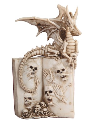 Dragon on Skull Book in Ivy | GSC Imports