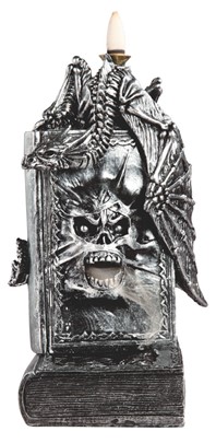 8 3/4" Silver Dragon on Book of Dead Backflow | GSC Imports