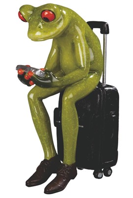 Frog Sitting on Suitcase | GSC Imports