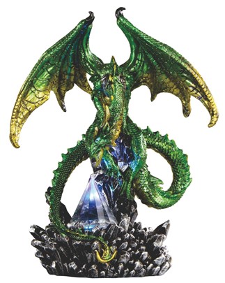 LED Green Dragon with Crystal | GSC Imports