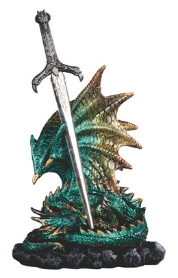 Green Dragon Guarding a Sword | GSC Imports