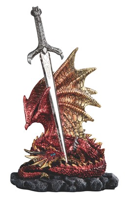 Red Dragon Guarding a Sword | GSC Imports