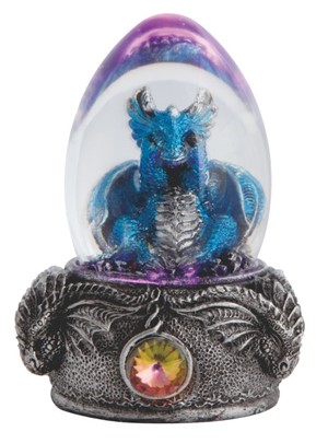 LED Blue Dragon in Acrylic Egg | GSC Imports