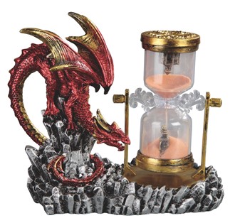 Red Dragon Hour Glass 7"W | GSC Imports