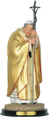 12" StatuePope John Paul II Gold