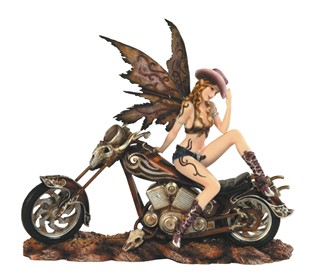 Cowgirl Fairy on Motorcycle