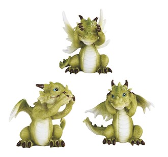 3 no Evils Cute Dragon Set