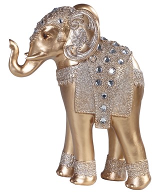 Decorative Gem/Slim Golden Elephant
