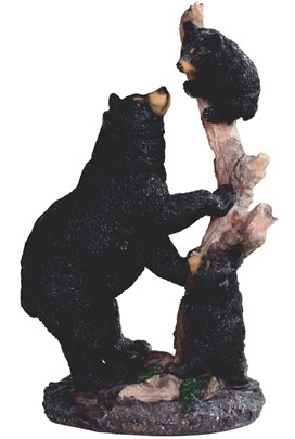 Bear with Cubs on Tree