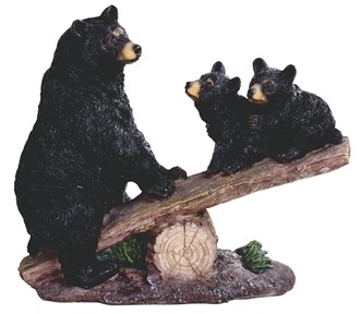 Bear with Cubs on See Saw