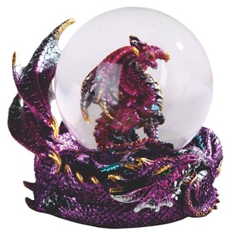 Purple Dragon Snow Globe