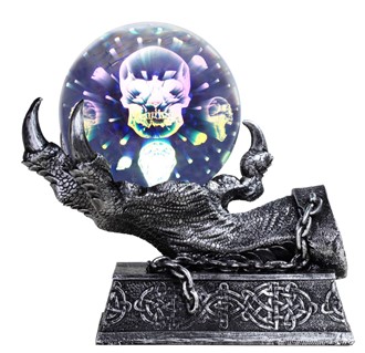 Silver Dragon Claw Holding Glass Globe