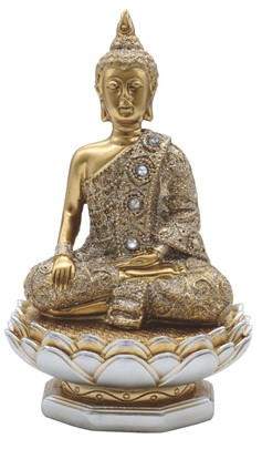 Gold&Silver Buddha - Earth Touch, in Lotus Seat