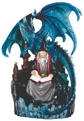Wizard with blue Dragon