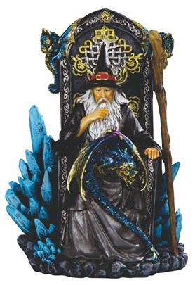 Wizard in Arm Chair with Dragon