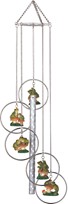View 5-Ring Polyresin Frog Wind Chime