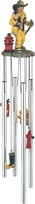View US Fireman on Call Round Top Wind Chime
