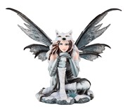 View Fairy Sitting with Wolf Cap