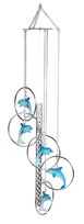 View 5-Ring Pplyresin Dolphin Wind Chim