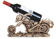 View Skull Motorcycle Wine Rest