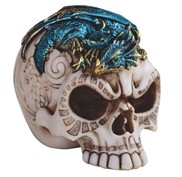 View Skull with Blue Dragon