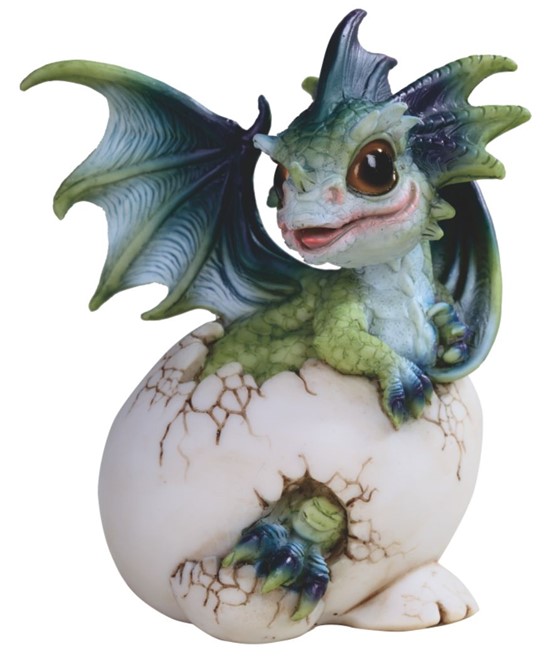 George S. Chen Imports SS-G-71469 bebê dragão azul em casca de ovo com  estatueta, 11,4 cm : : Brinquedos e Jogos