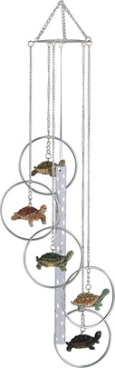 5-Ring Polyresin Turtle Windchime | GSC Imports