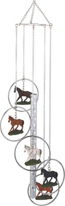 5-Ring Polyresin Horse Windchime | GSC Imports