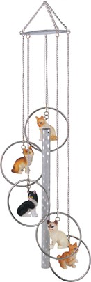 5-Ring Polyresin Cat Windchime | GSC Imports