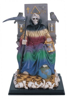 10 3/4" Santa Muerte wealth Rainbow | GSC Imports