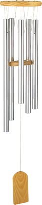 30" Silver Wooden Windchime | GSC Imports