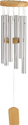 19" Silver Wooden Windchime | GSC Imports