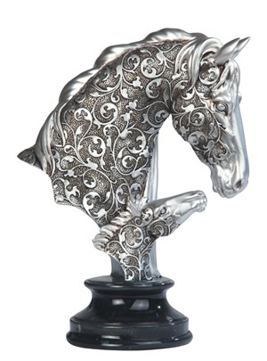 Horse Head Bust, Silver | GSC Imports