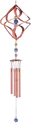 35" Spiral Copper/Gem Windchime | GSC Imports