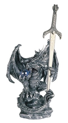 Silver Dragon with Sword | GSC Imports